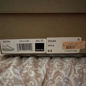 Dolce Vita Gold Knit Casual Sneakers